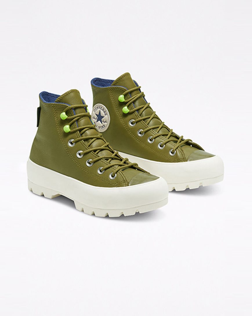 Zapatillas Altas Converse Chuck Taylor All Star Lugged Winter Mujer Verde Oliva Oscuro Azul Marino | PE L54072